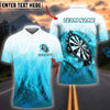 BlueJose Darts Flame Pattern Multicolor Options Personalized Name Shirt (4 Colors)