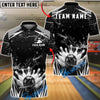 BlueJose Bowling & Pins Lightning Strike Energy Customized Name, Team Name 3D Shirt (6 Colors)