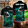 BlueJose Billiards Ball 8 Pool Shark Splash Power Personalized Name & Team Name Shirt (4 Colors)