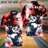 BlueJose Bowling & Pins Panda Street Style Cartoon Customized Name, Team Name 3D Shirt (4 Colors)