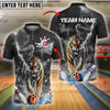BlueJose Bowling And Pins Thunder Tiger Strike Style Customized Name, Team Name 3D Shirt (4 Colors)