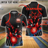 BlueJose Bowling And Pins Golden Star Style Customized Name, Team Name 3D Shirt (4 Colors)