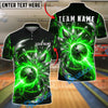 BlueJose Bowling Neon Cyber Energy Ball and Pins Customized Name, Team Name 3D Shirt (6 Colors)