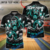 BlueJose Bowling & Pins Angry Gorilla Power Graphic Customized Name, Team Name 3D Shirt (4 Colors)
