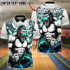 BlueJose Bowling & Pins Muscular Gorilla Strike Bowling Art Customized Name, Team Name 3D Shirt (4 Colors)
