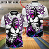 BlueJose Bowling & Pins Muscular Gorilla Strike Bowling Art Customized Name, Team Name 3D Shirt (4 Colors)