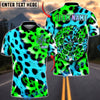 BlueJose Darts Neon Leopard Print Darboard Graphic Multicolor Options Personalized Name Shirt (6 Colors)
