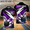 BlueJose Bowling And Pins Lightning Strike Design Customized Name 3D Shirt (4 Colors)