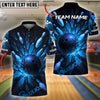 BlueJose Bowling And Pins Ice Breaker Customized Name 3D Shirt (4 Colors)