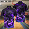 BlueJose Bowling & Pins Cerberus Fire Fierce Wolf Strike Ball Design Customized Name, Team Name 3D Shirt (4 Colors)