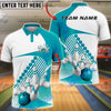 BlueJose Bowling And Pins Strike Pins Ball Line Dynamic Motion Graphic Customized Name, Team Name 3D Shirt (4 Colors)