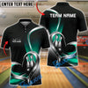 BlueJose Bowling And Pins Modern Abstract Heart Curve Minimalist Style Customized Name, Team Name 3D Shirt (4 Colors)