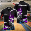 BlueJose Bowling And Pins Modern Abstract Heart Curve Minimalist Style Customized Name, Team Name 3D Shirt (4 Colors)