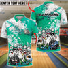 BlueJose Bowling And Pins Funny Drunk Pins Cartoon Party Graphic Customized Name, Team Name 3D Shirt (4 Colors)