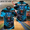 BlueJose Bowling And Pins Fierce Tiger Strike Ball Power Claw Graphic Customized Name, Team Name 3D Shirt (6 Colors)