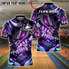 BlueJose Bowling And Pins Graffiti Monster Face Bowling Ball Smash Art Customized Name, Team Name 3D Shirt (4 Colors)