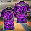 BlueJose Bowling And Pins Lava Dragon Fire Breath Explosion Strike Graphic Customized Name, Team Name 3D Shirt (4 Colors)