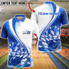 BlueJose Bowling And Pins Ribbon Awareness Swirl Design Customized Name, Team Name 3D Shirt (4 Colors)
