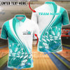 BlueJose Bowling And Pins Ribbon Awareness Swirl Design Customized Name, Team Name 3D Shirt (4 Colors)