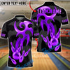 BlueJose Bowling & Pins Golden Crown Strike Emblem Customized Name, Team Name 3D Shirt (6 Colors)