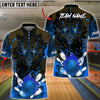 BlueJose Bowling And Pins Fiery Tiger & Striking Customized Name, Team Name 3D Shirt (4 Colors)