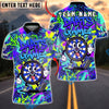 BlueJose Darts Game Dartboard Cartoon Graffiti Rainbow Multicolor Options Personalized Name Shirt (4 Colors)