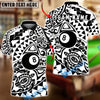 BlueJose Billiards Ball 8 Tribal Abstract Pattern Personalized Name Shirt (6 Colors)