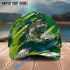 BlueJose Fishing Green Splash Strike Personalized Name Classic 3D Cap Personalized Cap (13 Breeds)