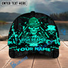 BlueJose  Fishing Reaper Neon Skull  Personalized Cap (8 Colors)