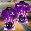 BlueJose Bowling And Pins Flame Angry Ball Customized Name, Team Name 3D Shirt (4 Colors)