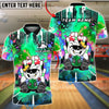 BlueJose Bowling And Pins Bear Graffiti Street Style Customized Name, Team Name 3D Shirt (4 Colors)