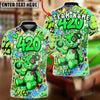 BlueJose Billiards 8-Ball 420 Bear Graffiti Rainbow Personalized Name, Team Name Unisex Shirt (4 Colors)