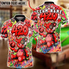 BlueJose Billiards 8-Ball 420 Bear Graffiti Rainbow Personalized Name, Team Name Unisex Shirt (4 Colors)