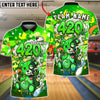 BlueJose Bowling 420 Bear Smoke Art Customized Name, Team Name 3D Shirt (4 Colors)