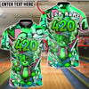 BlueJose Bowling 420 Bear High Customized Name, Team Name 3D Shirt (4 Colors)