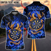 BlueJose Darts Golden Dragon Target Multicolor Options Personalized Name Shirt (6 Colors)