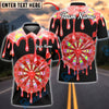 BlueJose Darts Rainbow Melt Dripping Dartboard Multicolor Options Personalized Name Shirt (6 Colors)