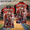 BlueJose Bowling And Pins Diamond Black Girl Pitbull Pink Galaxy Customized Name, Team Name 3D Shirt (6 Colors)