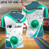 BlueJose Bowling And Pins Strike Hexagon Motion Customized Name, Team Name 3D Shirt (4 Colors)
