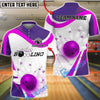 BlueJose Bowling And Pins Strike Hexagon Motion Customized Name, Team Name 3D Shirt (4 Colors)