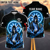 BlueJose Darts Skull Reaper Cosmic Fire Personalized Name, Team Name Unisex Shirt (4 Colors)