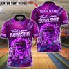 BlueJose Bowling And Pins Fiery Cartoon Ball Customized Name, Team Name 3D Shirt (4 Colors)