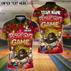 BlueJose Bowling And Pins Cartoon Galaxy Neon Funny Driving Ball Customized Name, Team Name 3D Shirt (4 Colors)