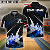 BlueJose Bowling And Pins Spike Customized Name, Team Name 3D Shirt (4 Colors)