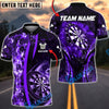 BlueJose Darts Flame Dartboard Fire Arrow Down Multicolor Options Personalized Name Shirt (4 Colors)