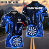 BlueJose Darts  Flame Dartboard Darts Player Three Arrows Multicolor Options Personalized Name Shirt (4 Colors)