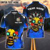 BlueJose Darts Angry Hornet Zombie Mascot Multicolor Options Personalized Name Shirt (6 Colors)