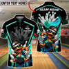 BlueJose Bowling & Pins Hip Hop Duck Strike Customized Name, Team Name 3D Shirt (4 Colors)