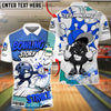 BlueJose Bowling & Pins Comic Character Strike Action Design Customized Name, Team Name 3D Shirt (4 Colors)