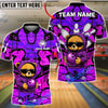 BlueJose Bowling & Pins Bear Street Style Hoodie Urban Graffiti Customized Name, Team Name 3D Shirt (4 Colors)